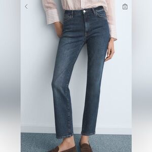 Mango Delia Women’s Mid-Rise Slim-Fit Dark Blue Jeans Size 4